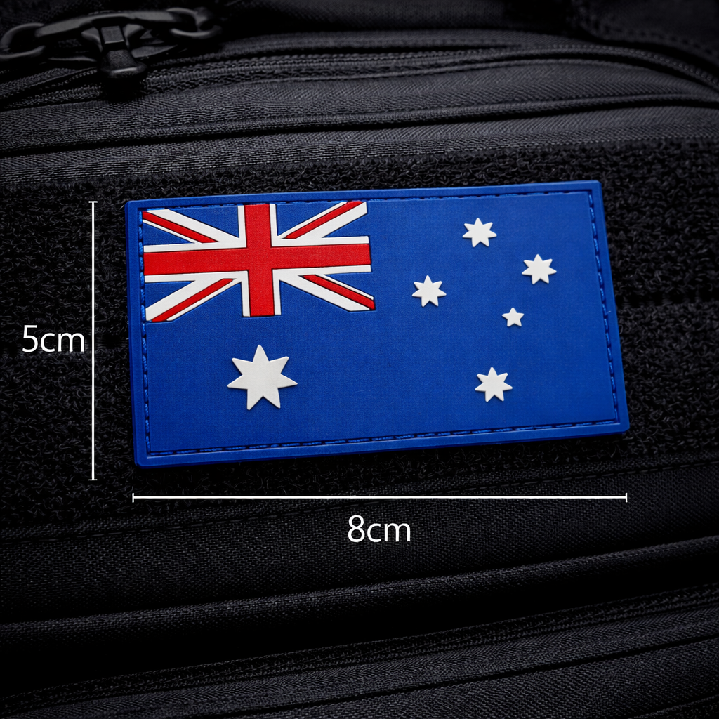 australian flag velcro patch 8cm by 5cm tactical gear