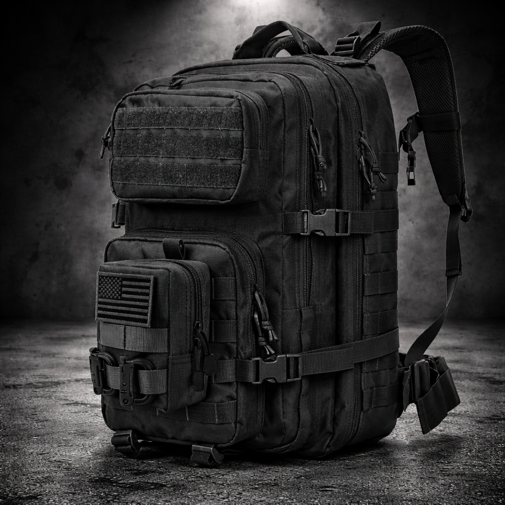 black tactical backpack molle military rucksack 45l edc gear bag