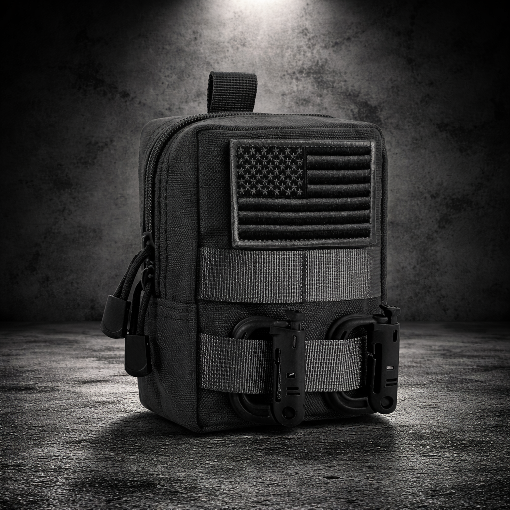 black tactical molle pouch edc utility pouch compact gear organizer