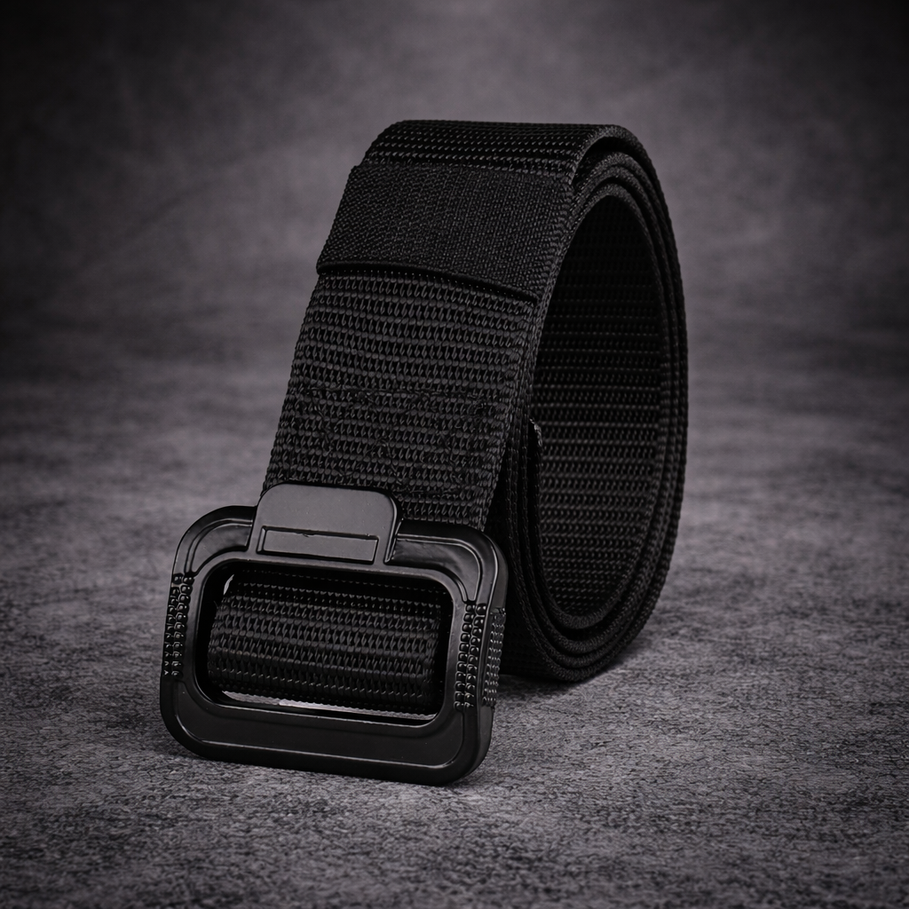 tactical nylon belt with heavy duty buckle and adjustable fit for everyday carry and outdoor use